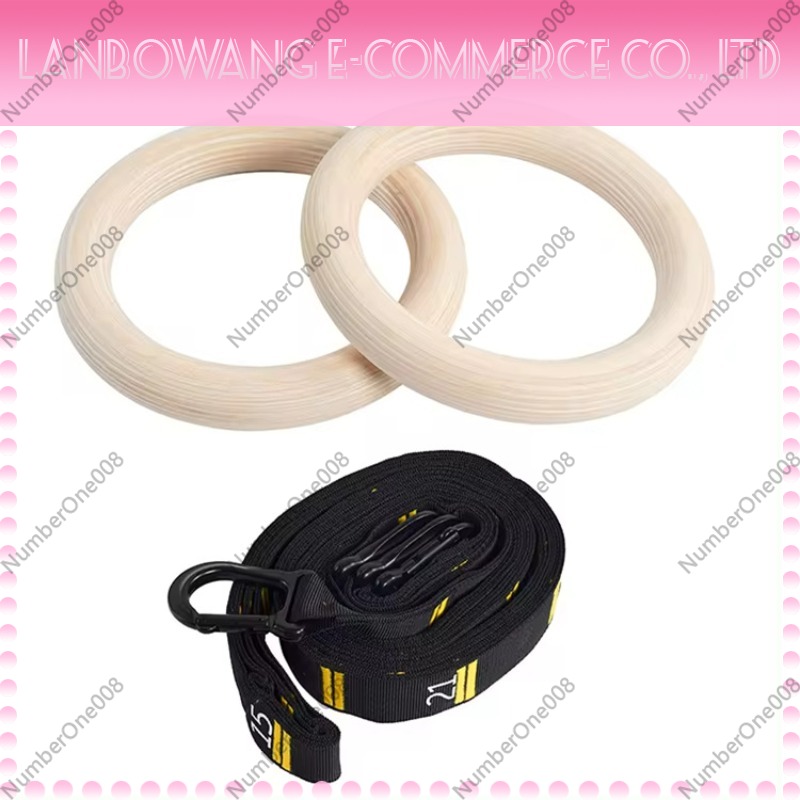 Gymnastic Ring Wood - Masif Huş Ağacı Jimnastik Halkaları Fitness